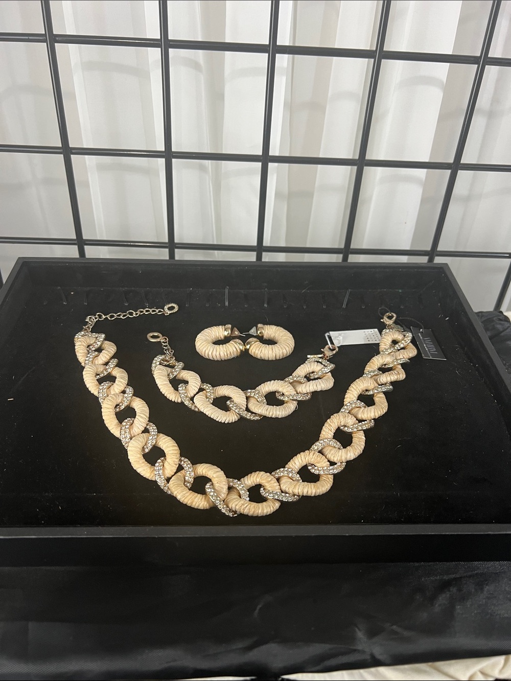 White House Black Market Gold-Tone Braided Chain Jewelry Set